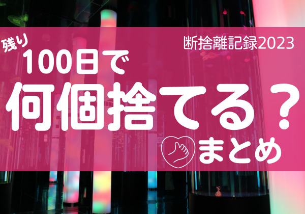 100日で何捨てる？まとめ