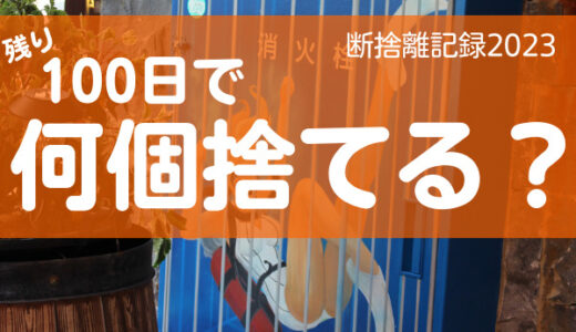 100日で何捨てる？自分を肯定しながら手放す。断捨離記録6日目