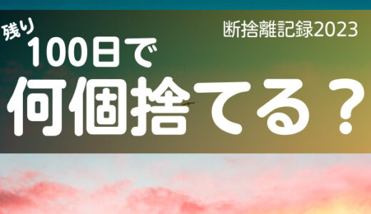 100日で何捨てる？断捨離でやってはいけないこと。断捨離11日目。